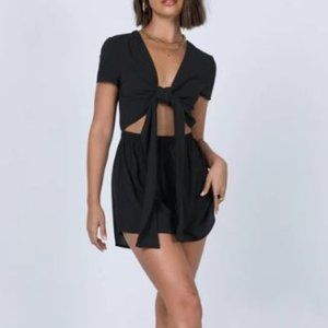 Princess Polly Black Romper Dress